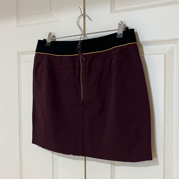 Anthropologie Floreat Embroidered Color Block Mini Skirt Size 4 - Picture 3 of 7